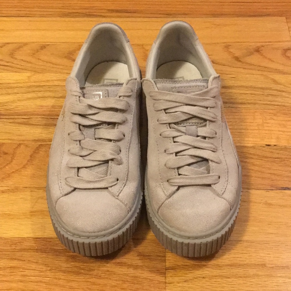 Puma Suede Platform Satin Sneakers